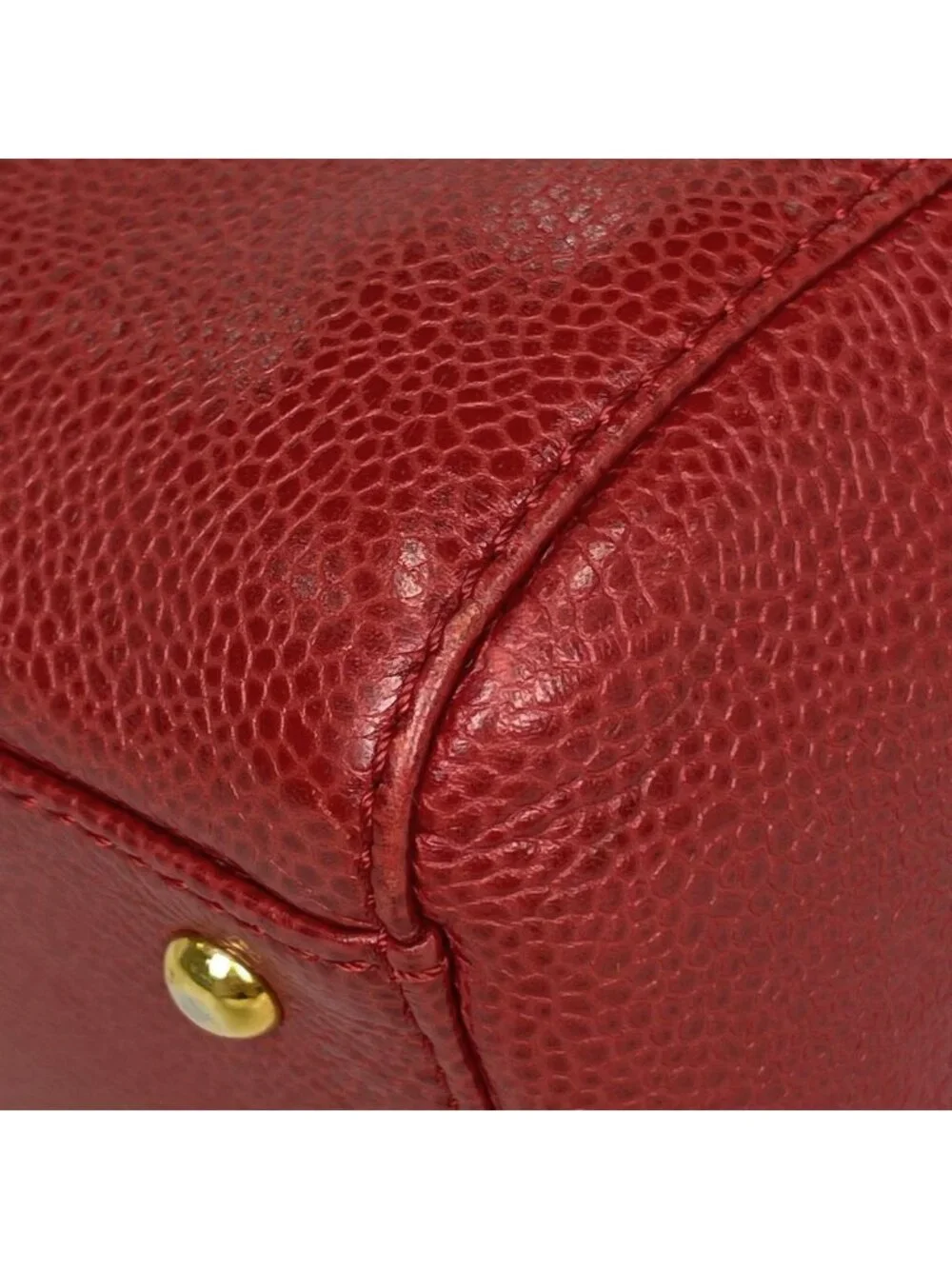 Chanel Tote CC Logo Chain Caviar Leather